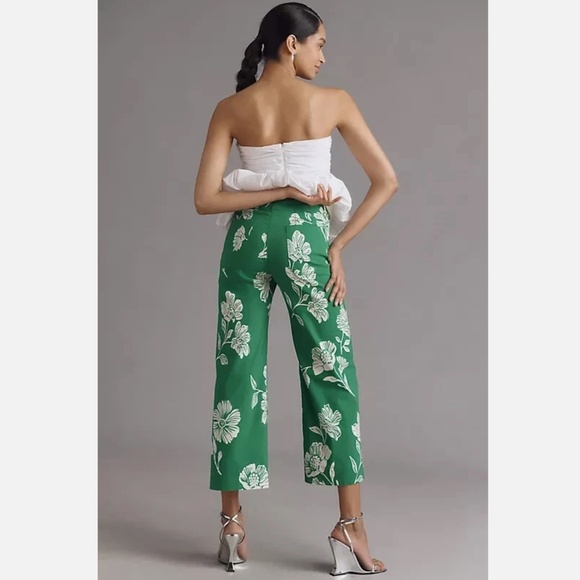Anthropologie Maeve The Colette Magic Fabric Crop Wide-Leg Pants - Picture 2 of 8
